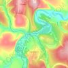 Mapa topográfico Chulman, altitud, relieve