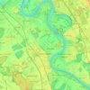 Mapa topográfico Dormagen, altitud, relieve