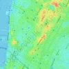 Mapa topográfico Greenwich Village, altitud, relieve