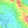 Mapa topográfico Cantón Cañas, altitud, relieve