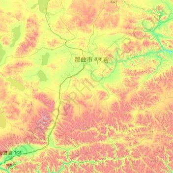 Mapa topográfico Seni District, altitud, relieve