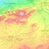 Mapa topográfico Cercle d'Oujda-Banlieue nord دائرة وجدة-الضاحية الشمالية, altitud, relieve