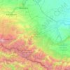 Mapa topográfico Kabardino-Balkaria, altitud, relieve