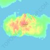 Mapa topográfico Cornwall Island, altitud, relieve