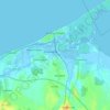 Mapa topográfico Zelenogradsk, altitud, relieve