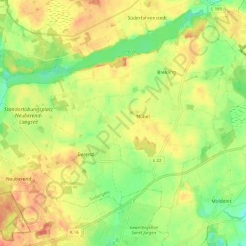 Mapa topográfico 24881, altitud, relieve