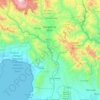 Mapa topográfico Ocoa, altitud, relieve