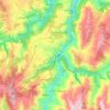 Mapa topográfico Grandas de Salime, altitud, relieve