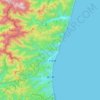 Mapa topográfico 達仁鄉, altitud, relieve