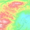 Mapa topográfico сумон Кызыл-Даг, altitud, relieve