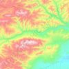 Mapa topográfico Хонделенский сумон, altitud, relieve