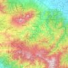Mapa topográfico Provincia de Cartago, altitud, relieve