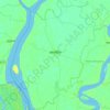 Mapa topográfico Mathbaria Subdistrict, altitud, relieve