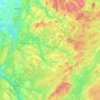 Mapa topográfico Les Sources, altitud, relieve
