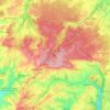 Mapa topográfico Tourouvre au Perche, altitud, relieve