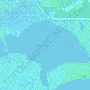Mapa topográfico Lake Cataouatche, altitud, relieve