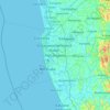 Mapa topográfico Colombo District, altitud, relieve