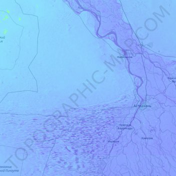 Mapa topográfico Narimanovsky District, altitud, relieve