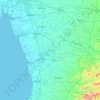 Mapa topográfico Navsari, altitud, relieve