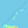 Mapa topográfico Shag Islands, altitud, relieve