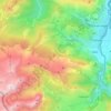 Mapa topográfico Lées-Athas, altitud, relieve