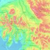 Mapa topográfico Westmorland and Furness, altitud, relieve