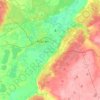 Mapa topográfico Kurgan, altitud, relieve