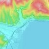 Mapa topográfico Kultuk, altitud, relieve