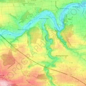 Mapa topográfico 71706, altitud, relieve
