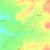 Mapa topográfico Thikriya, altitud, relieve