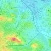 Mapa topográfico Lawton, altitud, relieve