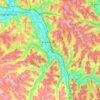 Mapa topográfico Susquehanna River, altitud, relieve