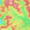 Mapa topográfico Bernau im Schwarzwald, altitud, relieve