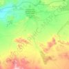 Mapa topográfico Ain Lehjer عين لحجر, altitud, relieve