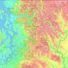 Mapa topográfico Mount Baker-Snoqualmie National Forest, altitud, relieve
