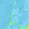 Mapa topográfico Noord-Holland, altitud, relieve