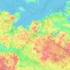 Mapa topográfico Mecklenburg, altitud, relieve