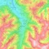 Mapa topográfico Aurach bei Kitzbühel, altitud, relieve