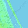 Mapa topográfico Daytona Beach Shores, altitud, relieve