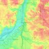 Mapa topográfico Grand Rapids, altitud, relieve