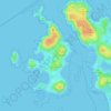 Mapa topográfico Bryher, altitud, relieve