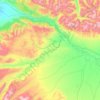 Mapa topográfico Чаган-Узунское сельское поселение, altitud, relieve