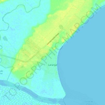 Mapa topográfico Laranjal / Z3, altitud, relieve