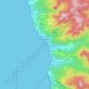 Mapa topográfico Pointe-Noire, altitud, relieve