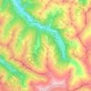 Mapa topográfico Hüttschlag, altitud, relieve