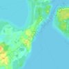 Mapa topográfico Klink, altitud, relieve
