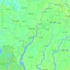 Mapa topográfico Pirojpur District, altitud, relieve