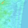 Mapa topográfico Sholinganallur, altitud, relieve