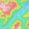 Mapa topográfico Langwies, altitud, relieve