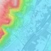 Mapa topográfico La Terrasse, altitud, relieve